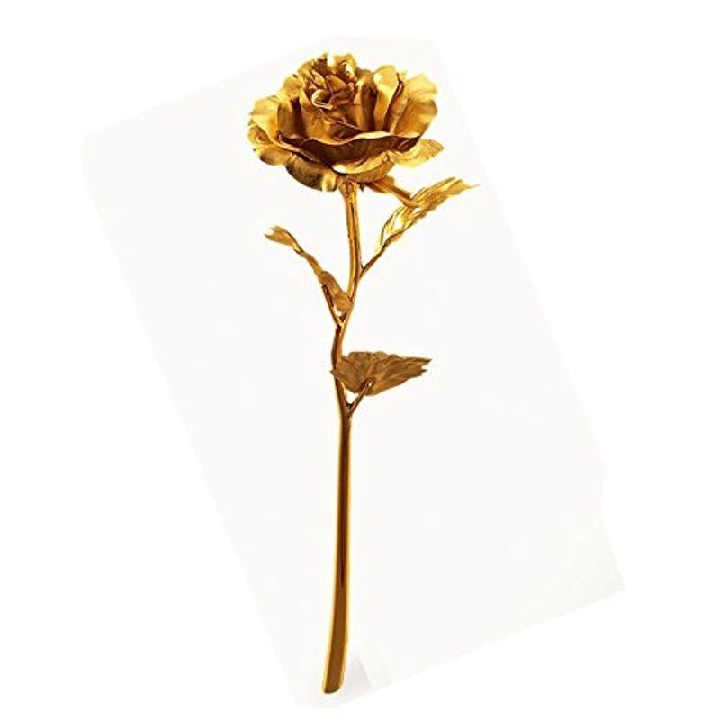 期間限定今なら送料無料 金箔 薔薇 一輪 花 クリスマス 24金 24ｋ バラ ばら プレゼント 贈り物 金運 純金 ゴールド 造花 プロポーズ 運気 Cisama Sc Gov Br