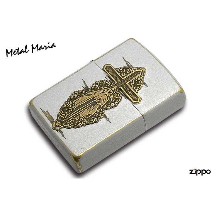 Zippo ジッポライター Metal Maria メタルマリア ユーズドシルバー メール便可｜zippo-flamingo｜03