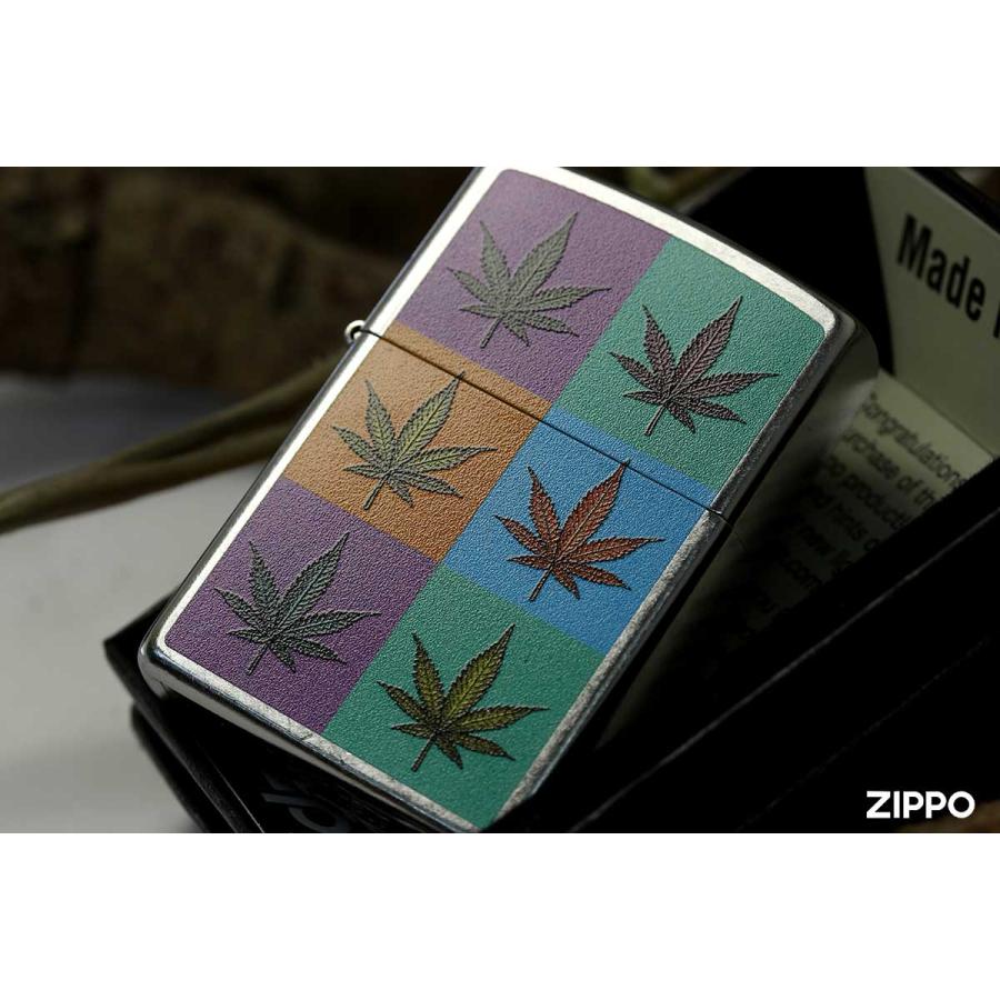 Zippo ジッポライター Marijuana Leaf Series マリファナ Colorful Leaves Z207-112483 メール便可｜zippo-flamingo｜03