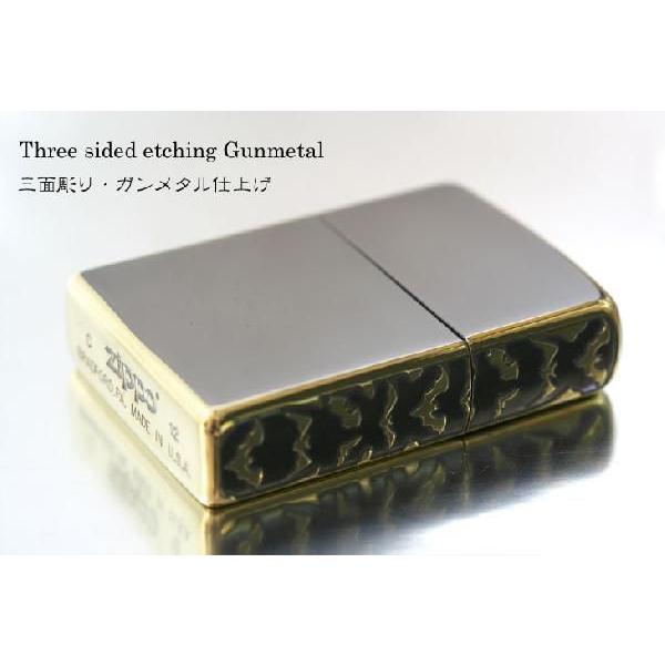 Zippo ジッポライター 3EBATS （A）GUNMETAL＆Br メール便可 kaji333Zippo専門店フラミンゴ Yahoo