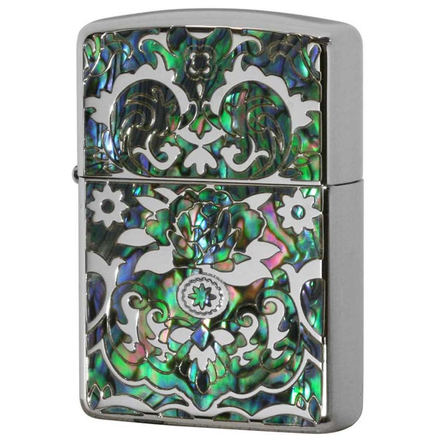 シェル Zippo ジッポライター アーマー 貝 花 インレイ 象嵌 シェル Zippo ジッポライター アーマー 貝 花 インレイ 象嵌