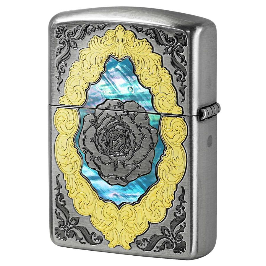 Zippo ジッポライター アーマー シェル 貝 インレイ 象嵌 蝶々 