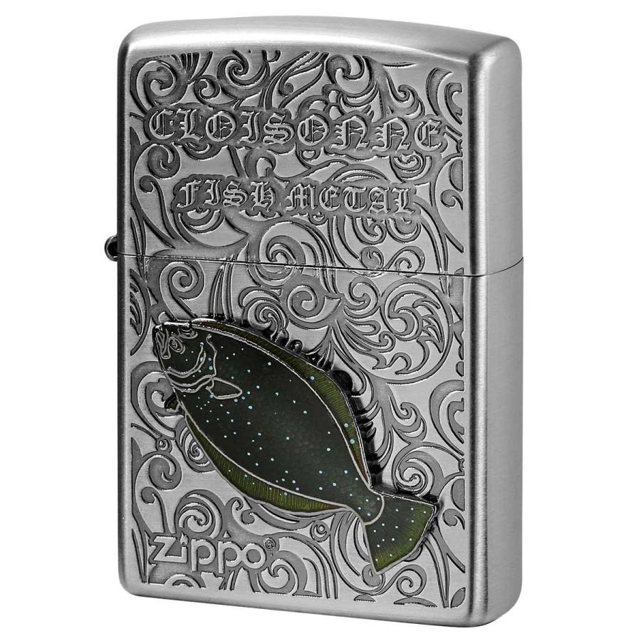 ZIPPO Zippo ジッポライター 鮃 ヒラメ ヴィンテージ 七宝メタル 海水 