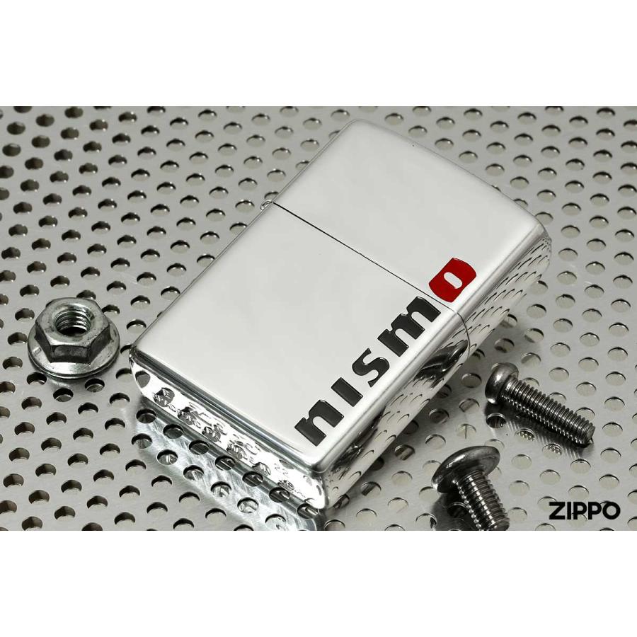 Zippo ジッポライター 日産 NISSAN NISMO ニスモ 現行ロゴVer. シルバー SV&RD｜zippo-flamingo｜03