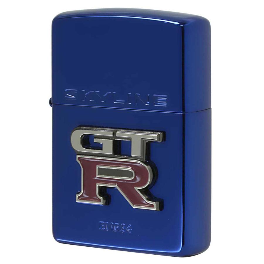 Zippo ジッポライター スカイラインエンブレム GT-R BNR34 ブルー 日産 