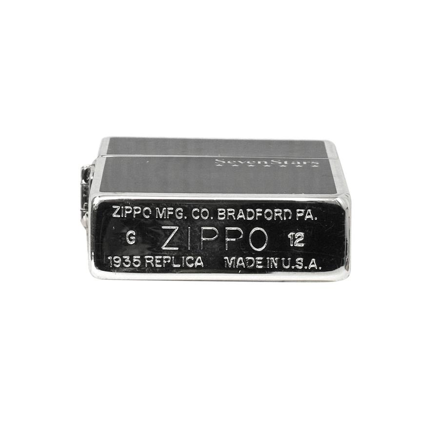 絶版/ヴィンテージ Zippo ジッポー 中古 2012年製造1935レプリカ 艶黒 Seven Stars セブンスター [B]使用感ありやや傷汚れあり｜zippo-flamingo｜05