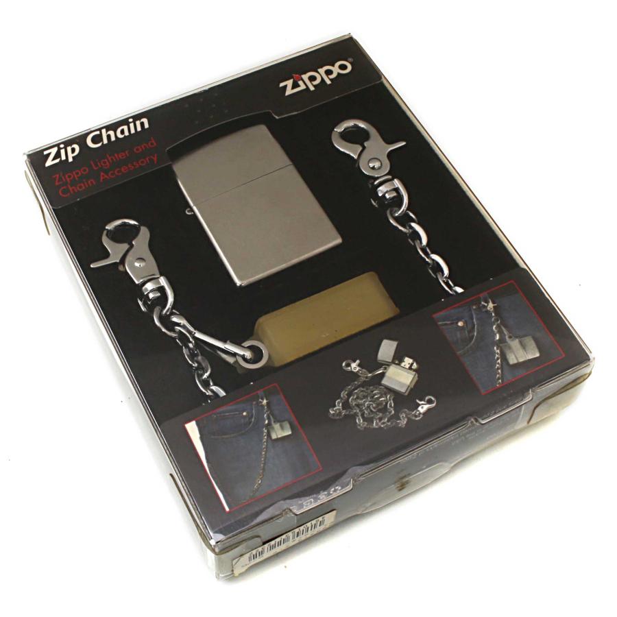 ZIPPO（ジッポー） 絶版/ヴィンテージ 中古 2008年製造24414 Zip Chain Lighter チェーン付き [S]ほぼ新品 ...