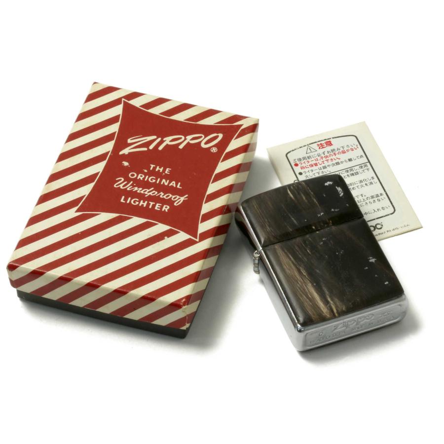 絶版/ヴィンテージ Zippo ジッポー 中古 1999年製造木目調 樹脂プレート貼り ダークブラウン [C]使用感あり傷汚れあり｜zippo-flamingo｜09