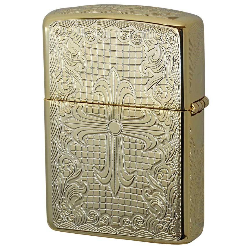 Zippo ジッポライター ARMOR アーマー 5面加工 CROSS クロス GD｜zippo-flamingo｜02