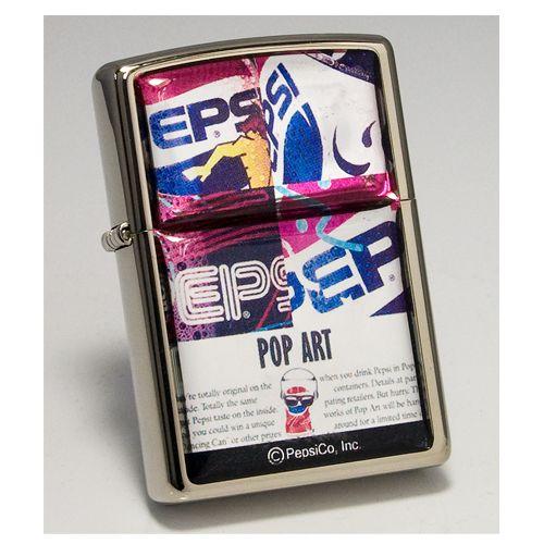 ZIPPO ペプシコーラ POP ART プレート貼り付け A エポキシコーティング 2001年製 ジッポーライター