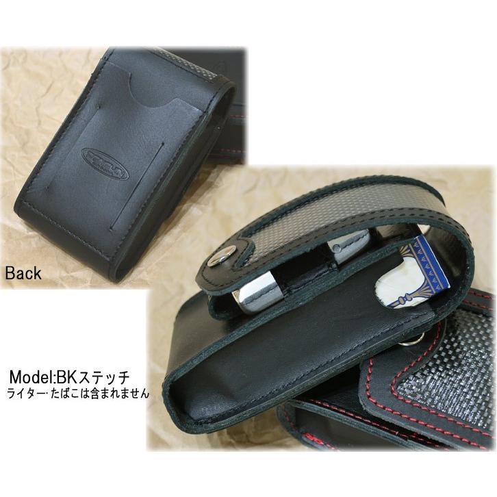 X JAPAN　ジッポ　シュガレットケース　新品 ジッポー（zippo）収納可 カーボン＆レザーシガレットケース