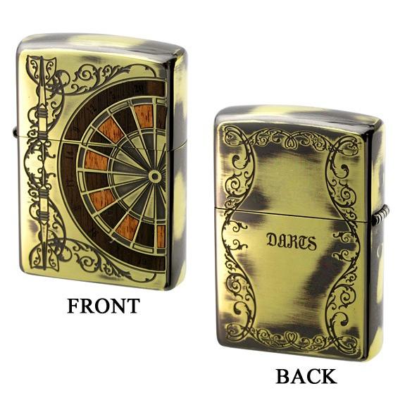 zippo☆両面☆アンティーク ダーツ G☆ウッド&アラベスク☆ ZIPPO（ジッポー） ライター おしゃれ ジッポ かっこいい アンティーク