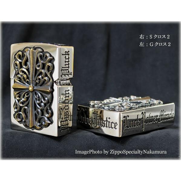 フルメタルジャケット　Zippo クロスデザイン ライター Zippo ジッポー クロス 十字架 フルメタル ジャケット ゴールド Full