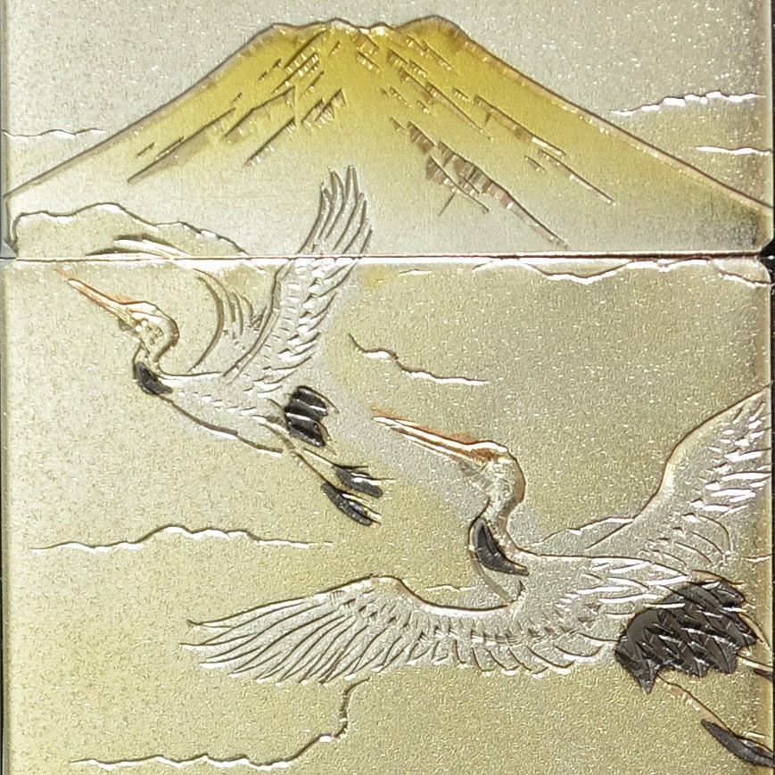 ZIPPO（ジッポー） ジッポーライター 電鋳板 鶴富士 : ZIPPO