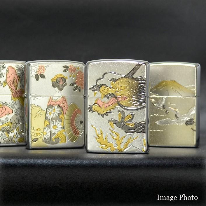ZIPPO（ジッポー） ジッポーライター 電鋳板 鶴富士 : ZIPPO Specialty