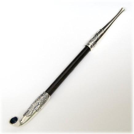 浅草煙管登り龍銀七寸 あさくさぎせるのぼりりゅう キセル（煙管