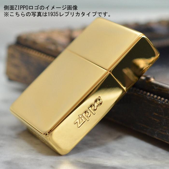 ZIPPO ジッポーライター #1935 レプリカモデル 金めっき ミラー （金タンク＆サイドロゴ）の画像