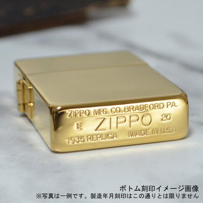 ZIPPO ジッポーライター #1935 レプリカモデル 金めっき ミラー （金タンク＆サイドロゴ）の画像