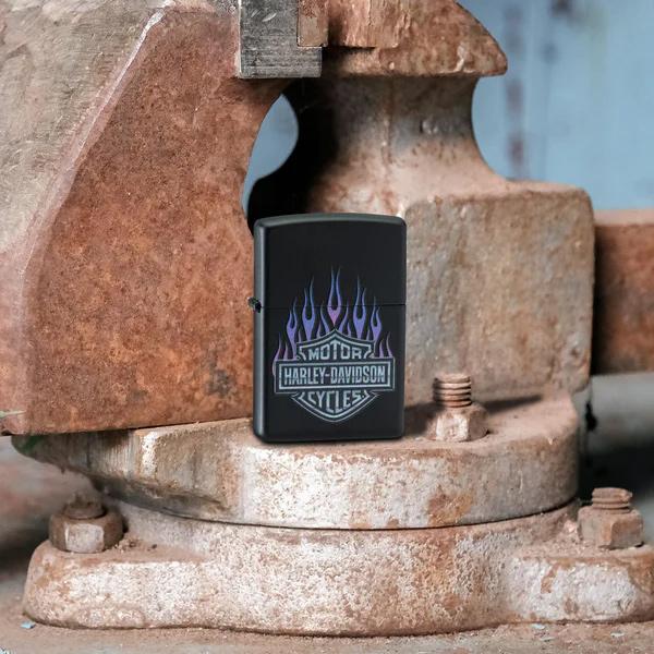 ZIPPO（ジッポー） HARLEY-DAVIDSON HD-46677（黒×紫炎）[ZIPPO
