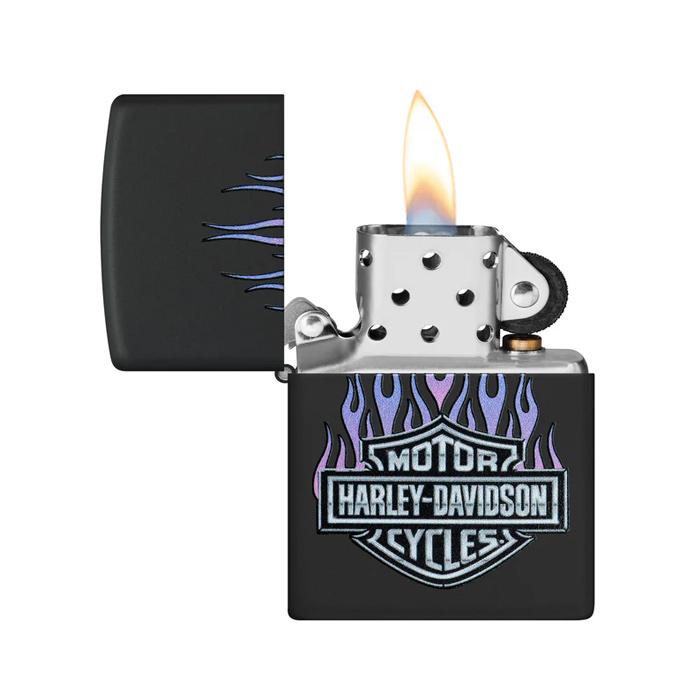ZIPPO（ジッポー） HARLEY-DAVIDSON HD-46677（黒×紫炎）[ZIPPO