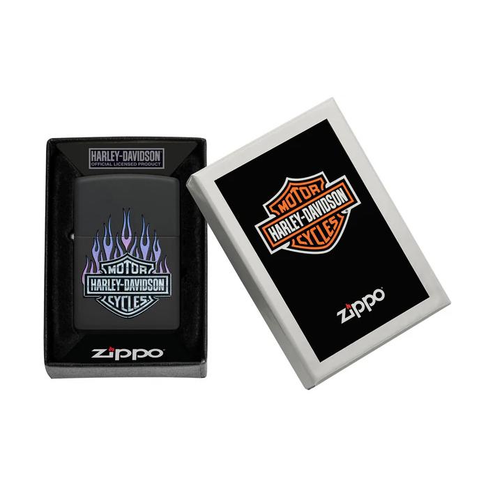 ZIPPO（ジッポー） HARLEY-DAVIDSON HD-46677（黒×紫炎）[ZIPPO