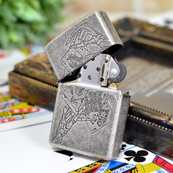 ZIPPO（ジッポー） アンティークポーカー SV（シルバー） トランプ