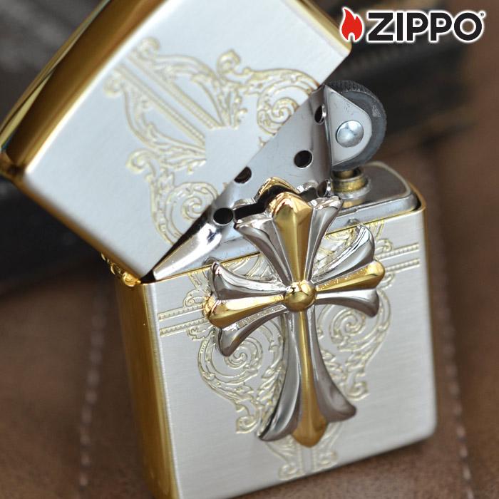 ZIPPO（ジッポー） クロスコンビメタル シルバー＆ゴールド ◇ZIPPO