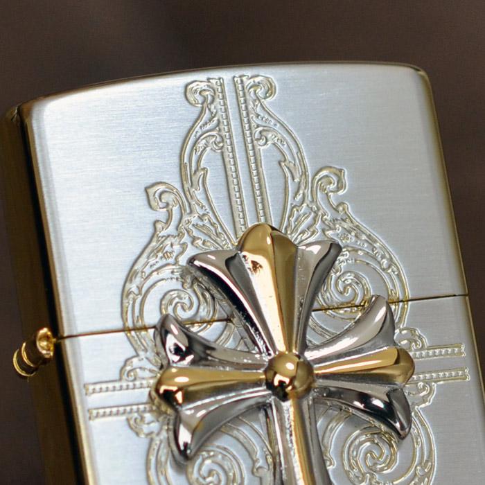 ZIPPO（ジッポー） クロスコンビメタル シルバー＆ゴールド ◇ZIPPO