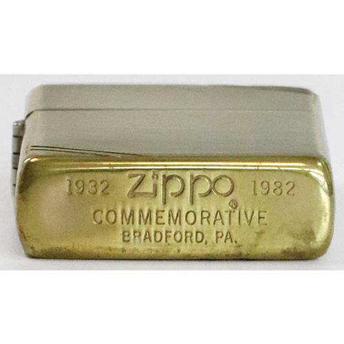 【ジッポーライター】1982年 50周年記念 COMMEMORATIVE ZIPPO 50周年記念ジッポー1982年限定 B.無地・柄ナシ、中古良品
