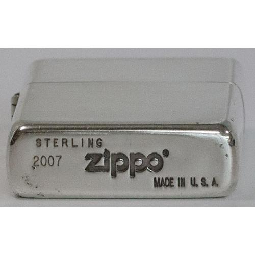 ジッポー ZIPPOライター ジッポライター| 純銀ジッポー「スターリング・シルバー」フラットトップ#16型 B.2007年製、中古品｜zippoworld｜05