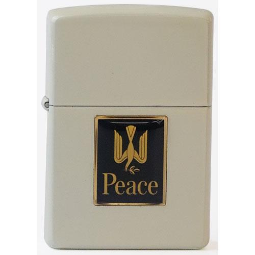 タバコ柄ピース「PEACE」 E.2000年製「白ラッカー」未使用品 | ジッポー ZIPPOライター ジッポライター