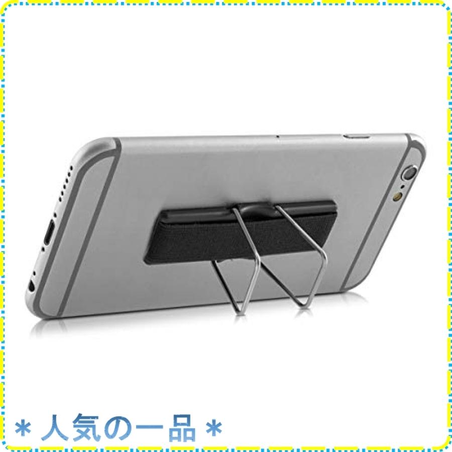 Kwmobile スマートフォン フィンガーホルダー 落下防止 スタンド付き ゴムバンド スマホ 片手操作 バンド グリ Beu ジスクージ 通販 Yahoo ショッピング