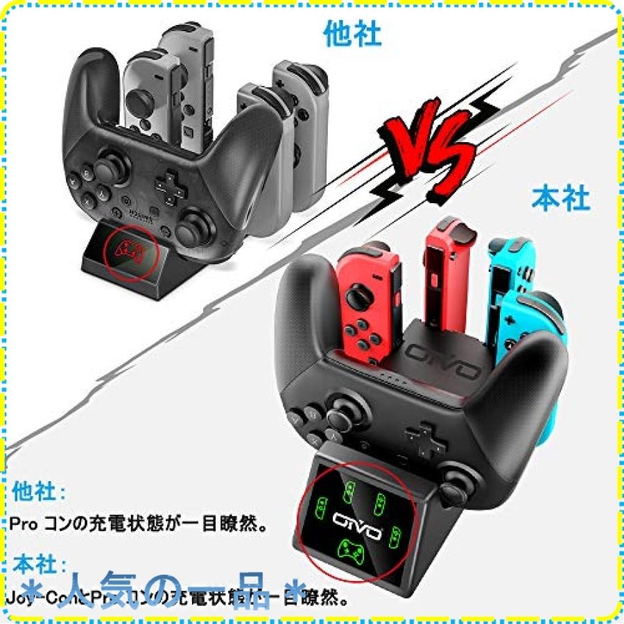 ジョイコン Joy Con プロコン 充電 スタンド Oivo Switchコントローラー充電 2 5時間急速充電 Joy Con充電 スイッチプロ Gtz2274 ジスクージ 通販 Yahoo ショッピング