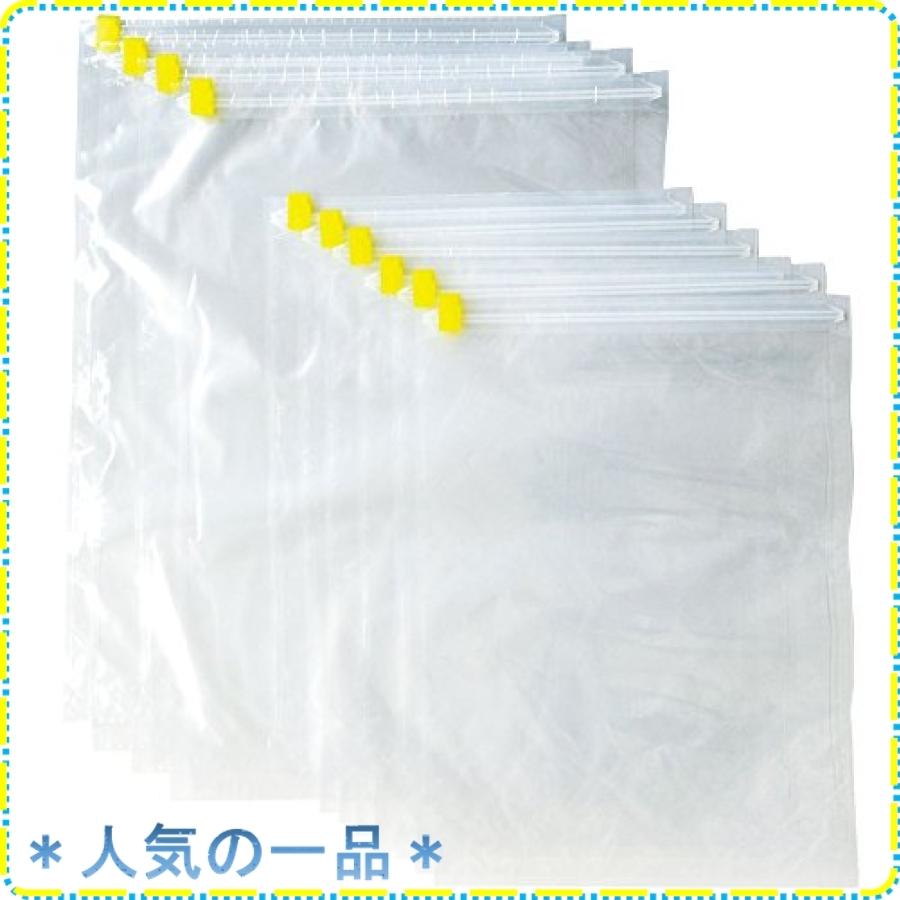 信頼 Aquatalk 衣類圧縮袋 掃除機不要 手巻き圧縮 日本製 L6枚 M4枚