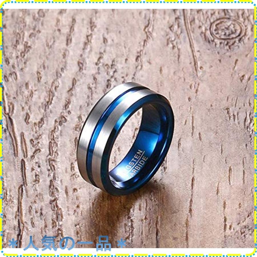 Rockyu ブランド 人気 タングステン 指輪 メンズ リング シンプル ブルー指輪 8mm 9号 シルバーリング ファッショ Wss 349ygdpbabjv ジスクージ 通販 Yahoo ショッピング