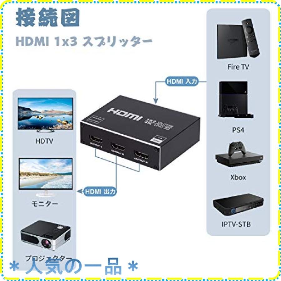 Hdmi 分配器 セレクター 1入力3出力 Hdmi スプリッター 1x3同時出力 アダプター 1 4 3d 4k 対応 Pc Xbox Ps4 Fire Tv Stick Apple Wss 59yx5usudzgd ジスクージ 通販 Yahoo ショッピング