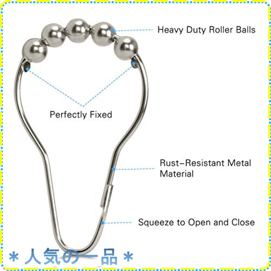 Www シャワーカーテンリング カーテンリングフック カーテンフック 開口設計 スライドリング しっかり 固定 メタル 取付簡単 内径37mm 12個入 カラバッシュ形状 Wss 66f4d521lwlx ジスクージ 通販 Yahoo ショッピング