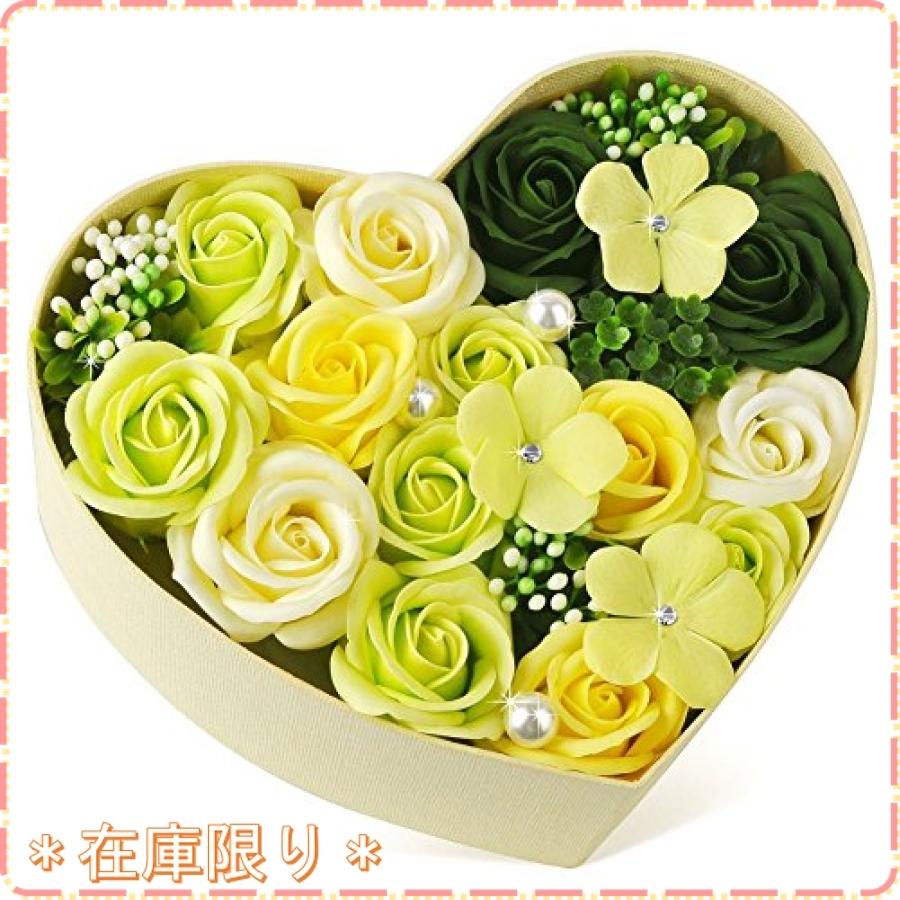 バラ型ソープフラワー ハートフラワー形状ギフトボックス 誕生日 母の日 記念日