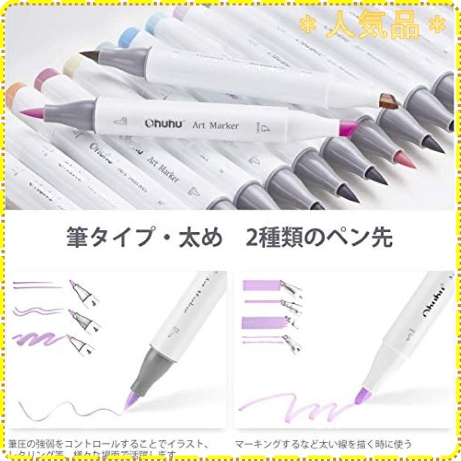 Ohuhu イラストマーカー 薄色 48色 パステルカラー 筆 太字 浅い色 筆先 ふでタイプ ブレンダーペン付き 手帳 イラスト 色塗り 塗る絵 カード Diy 子供 大人 Wss 70j8grn59dag ジスクージ 通販 Yahoo ショッピング