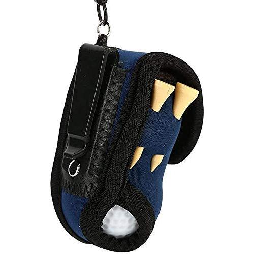 Liroyal ゴルフボールケース ゴルフポーチ ゴルフボール収納 ミニ ホルダー 激安先着 バ ボールバッグ 収納可 ボール２個ティー４本付き ボールケース