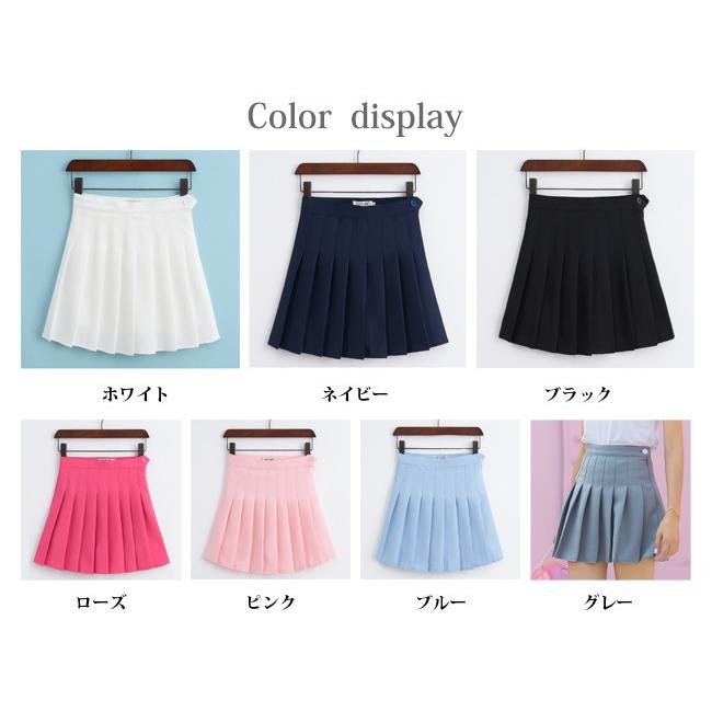 プリーツスカート ミニ 夏 スカート インナー付 レディース ミニ
