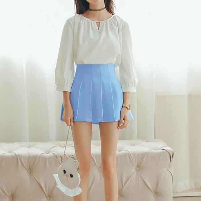 プリーツスカート ミニ 夏 スカート インナー付 レディース ミニ
