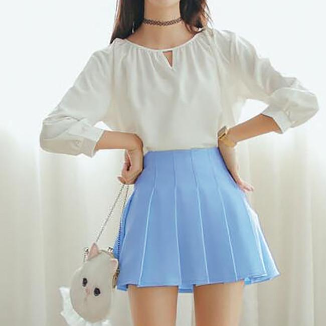 プリーツスカート ミニ 夏 スカート インナー付 レディース ミニ