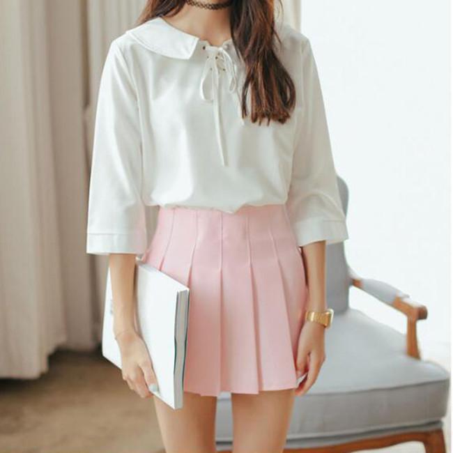 プリーツスカート ミニ 夏 スカート インナー付 レディース ミニ