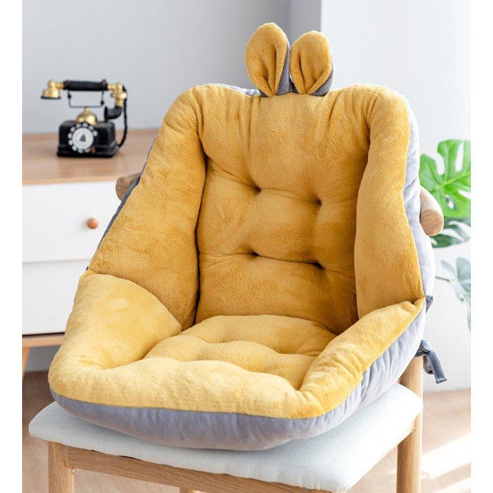 座椅子 椅子用クッション 四季適用 背もたれ付きクッション ボア