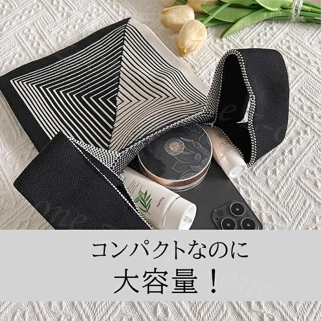 ニットバッグ マルシェバッグ送料無料 トートバッグ 縦型 クロシェ編み