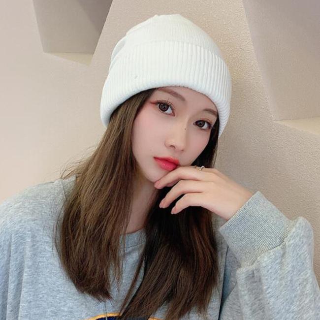 白　ニット帽 ニット帽子 レディース 秋新作 秋 冬 防寒 カジュアル お揃い おしゃれ