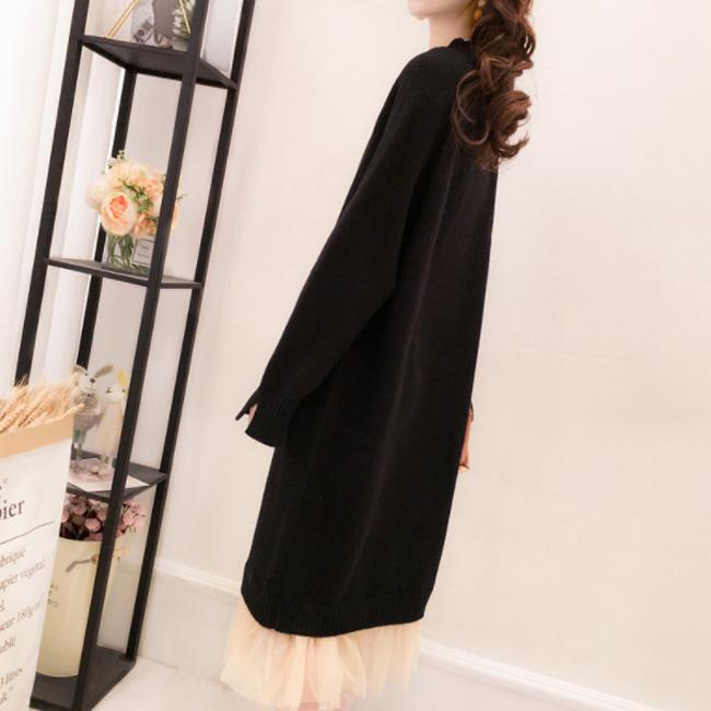 ワンピース 秋新作 ニット ニットワンピース 長袖 羽織り ゆったり