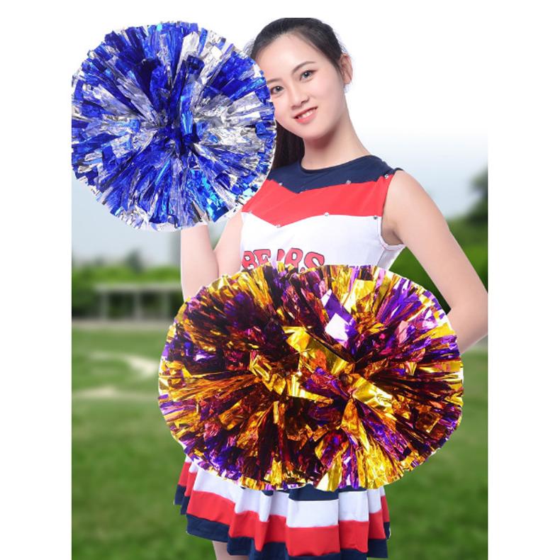 ポンポン セット ダンス小物 2個4個8個 チアポンポン 持ち手付き