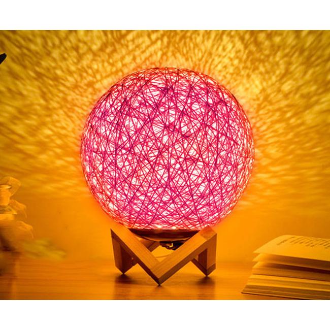 ルームライト ボール ロープ 麻 網ネット 電球 オレンジ ブラウン 2点セット 楽天市場】間接照明 LED 卓上 ライト ラタン ボールライト おしゃれ